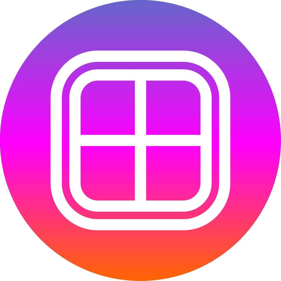 Layout Line Gradient Circle Icon vector