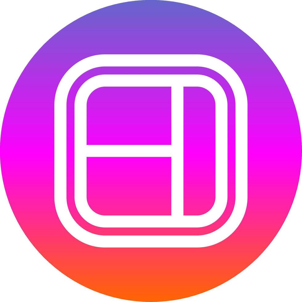 Layout Line Gradient Circle Icon vector