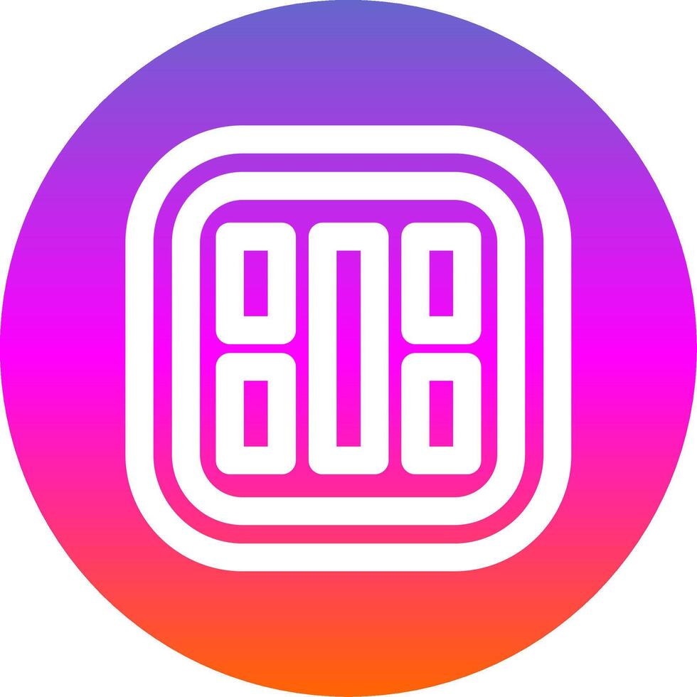 Layout Line Gradient Circle Icon vector