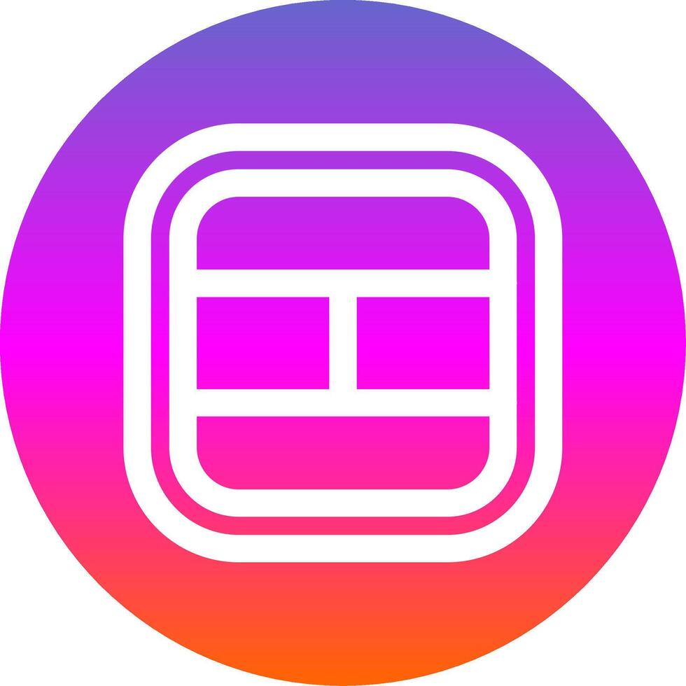 Layout Line Gradient Circle Icon vector
