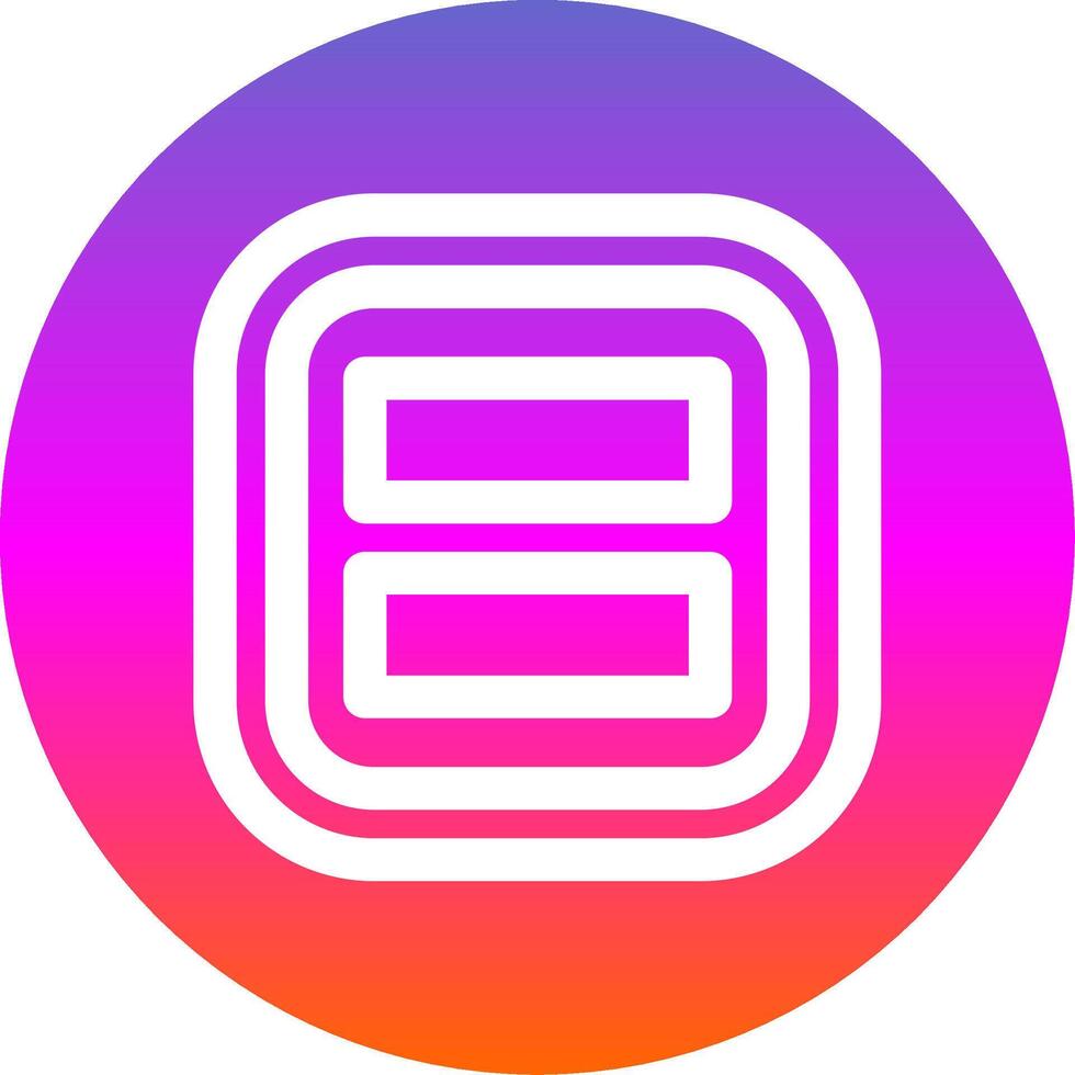 Layout Line Gradient Circle Icon vector