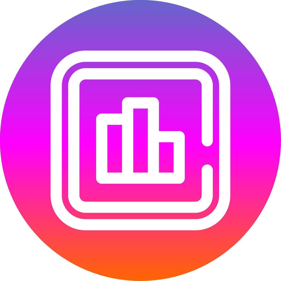 Statistics Line Gradient Circle Icon vector