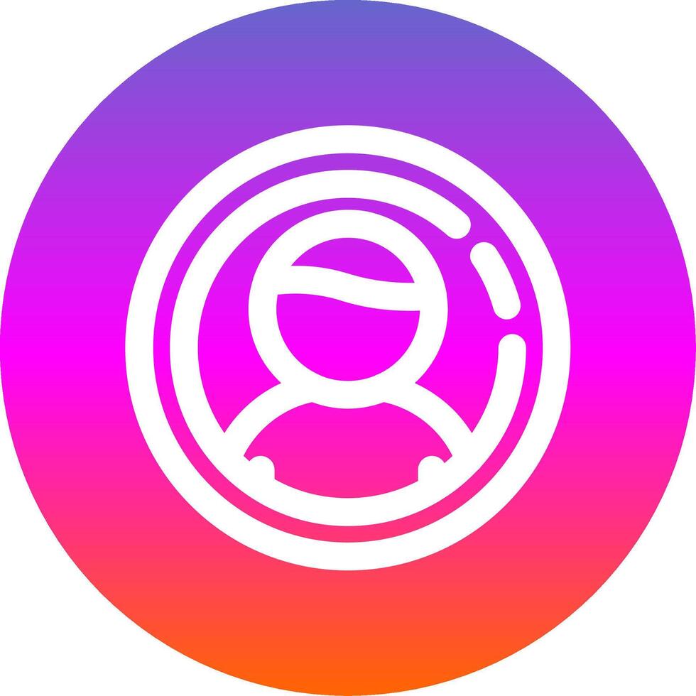 User Line Gradient Circle Icon vector