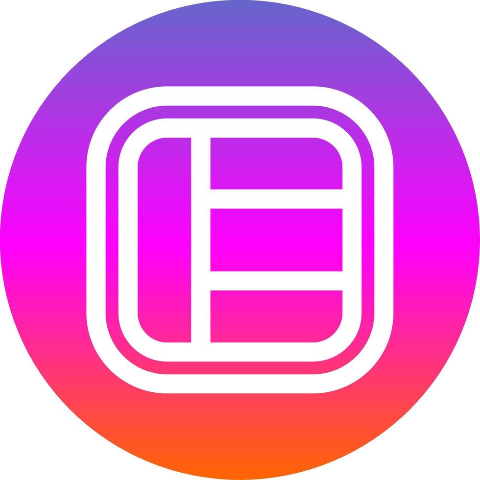 Layout Line Gradient Circle Icon vector