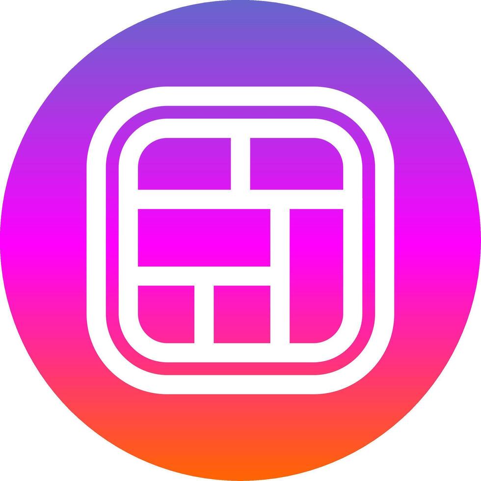 Layout Line Gradient Circle Icon vector