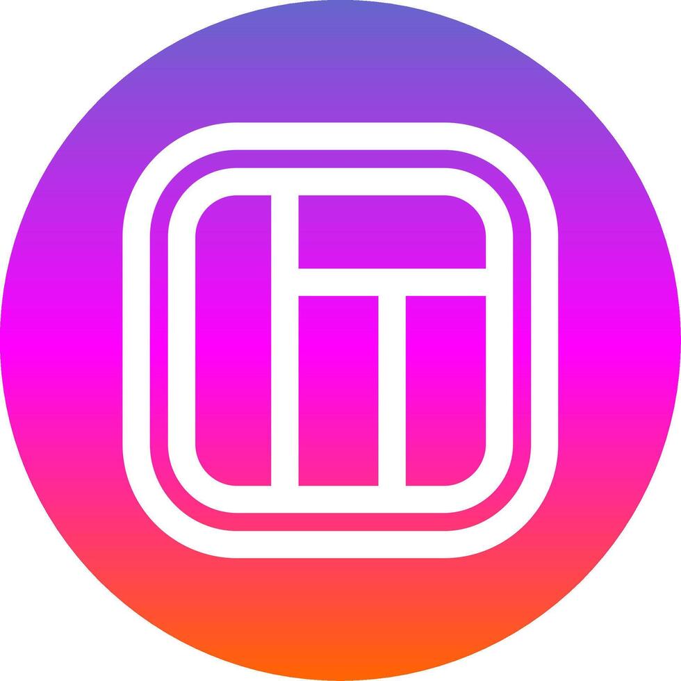 Layout Line Gradient Circle Icon vector