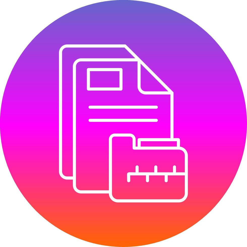 Archive Line Gradient Circle Icon vector