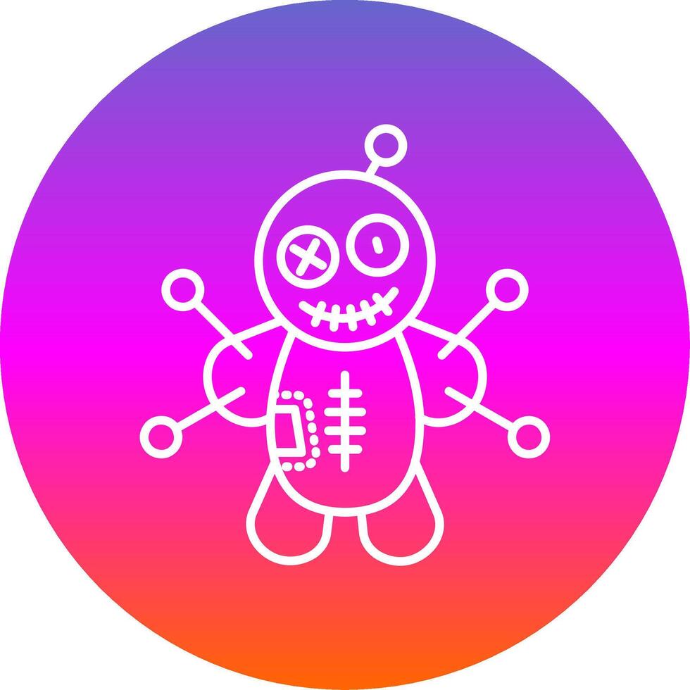 Voodoo Line Gradient Circle Icon vector