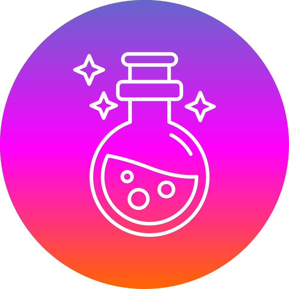 Potion Line Gradient Circle Icon vector