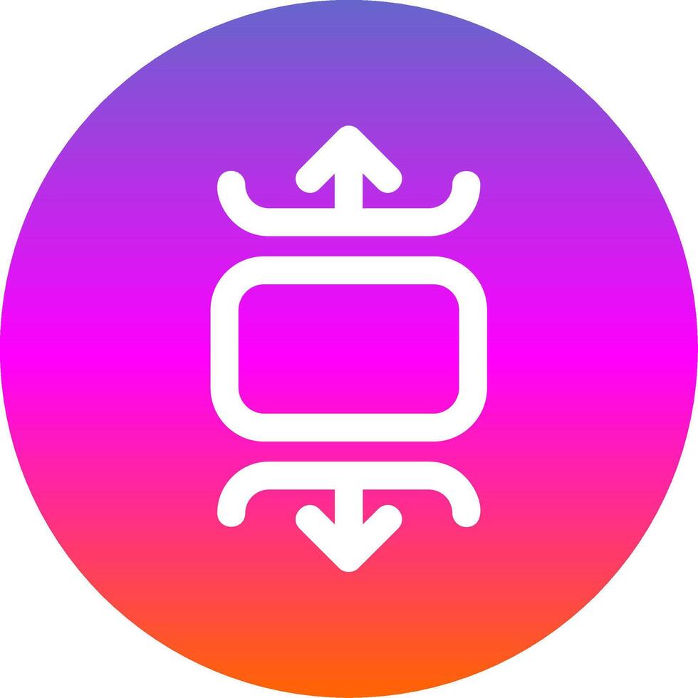 Carousel vertical Line Gradient Circle Icon vector