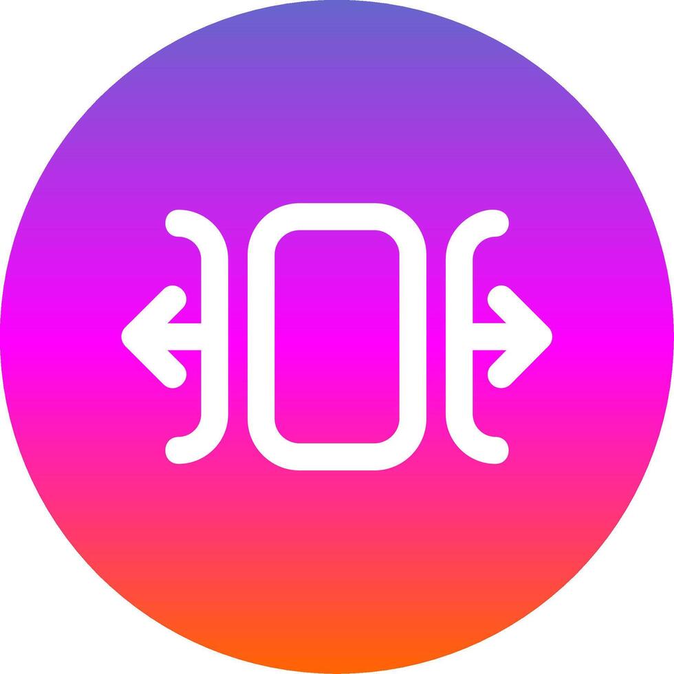 Carousel horizontal Line Gradient Circle Icon vector