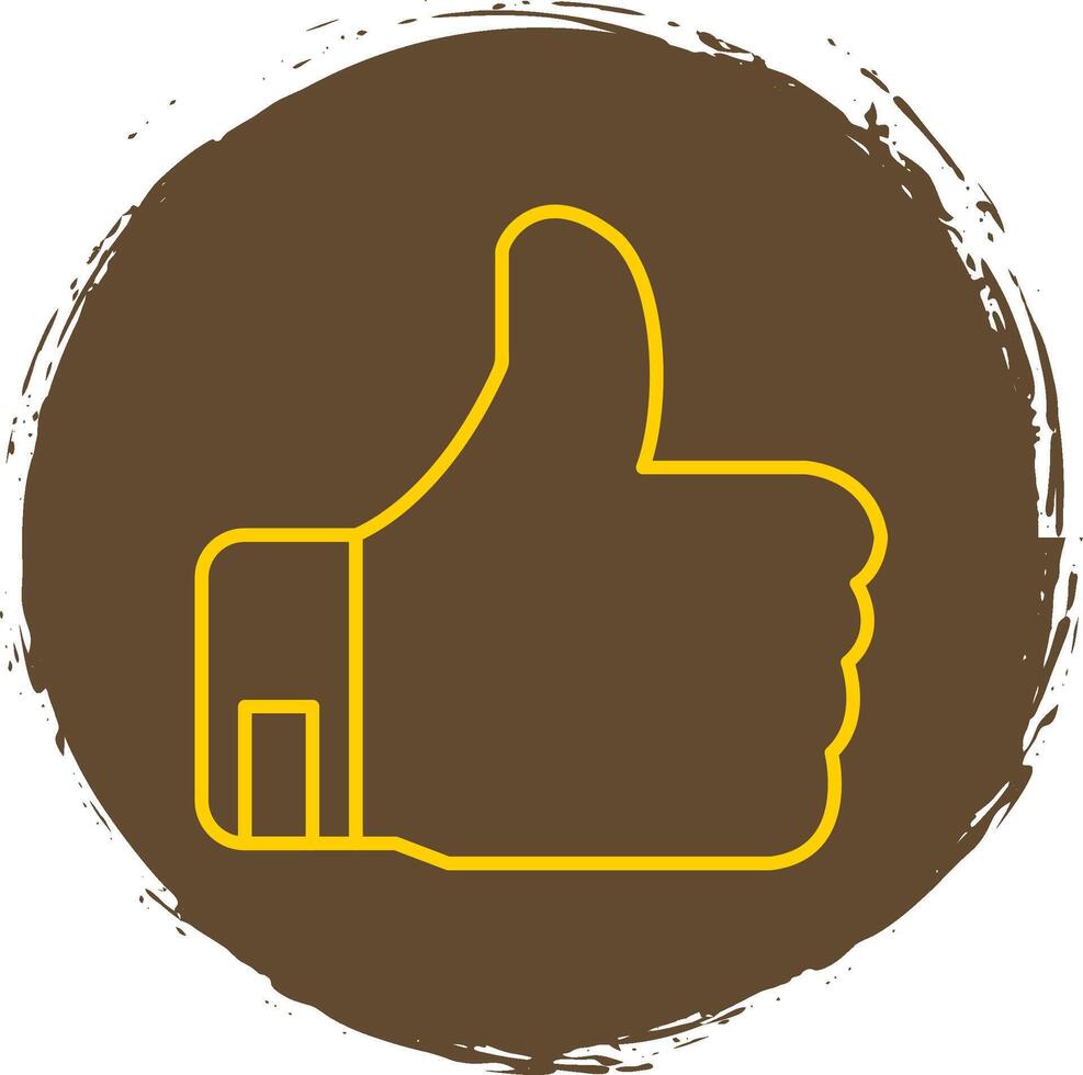 Good Feedback Line Circle Yellow Icon vector