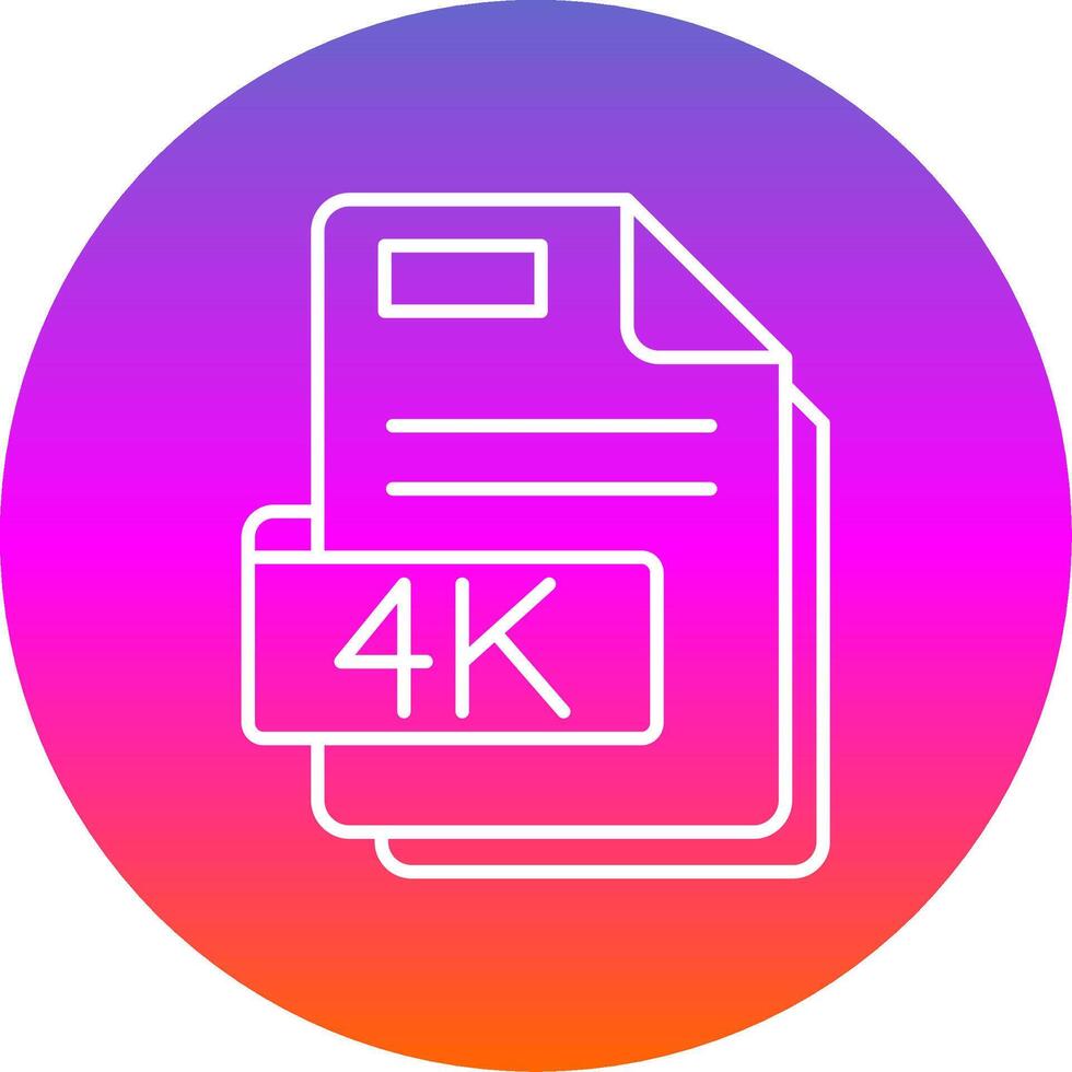 4k Line Gradient Circle Icon vector