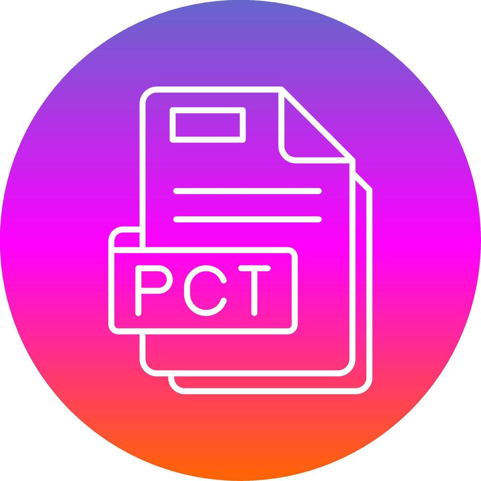 Pct Line Gradient Circle Icon vector