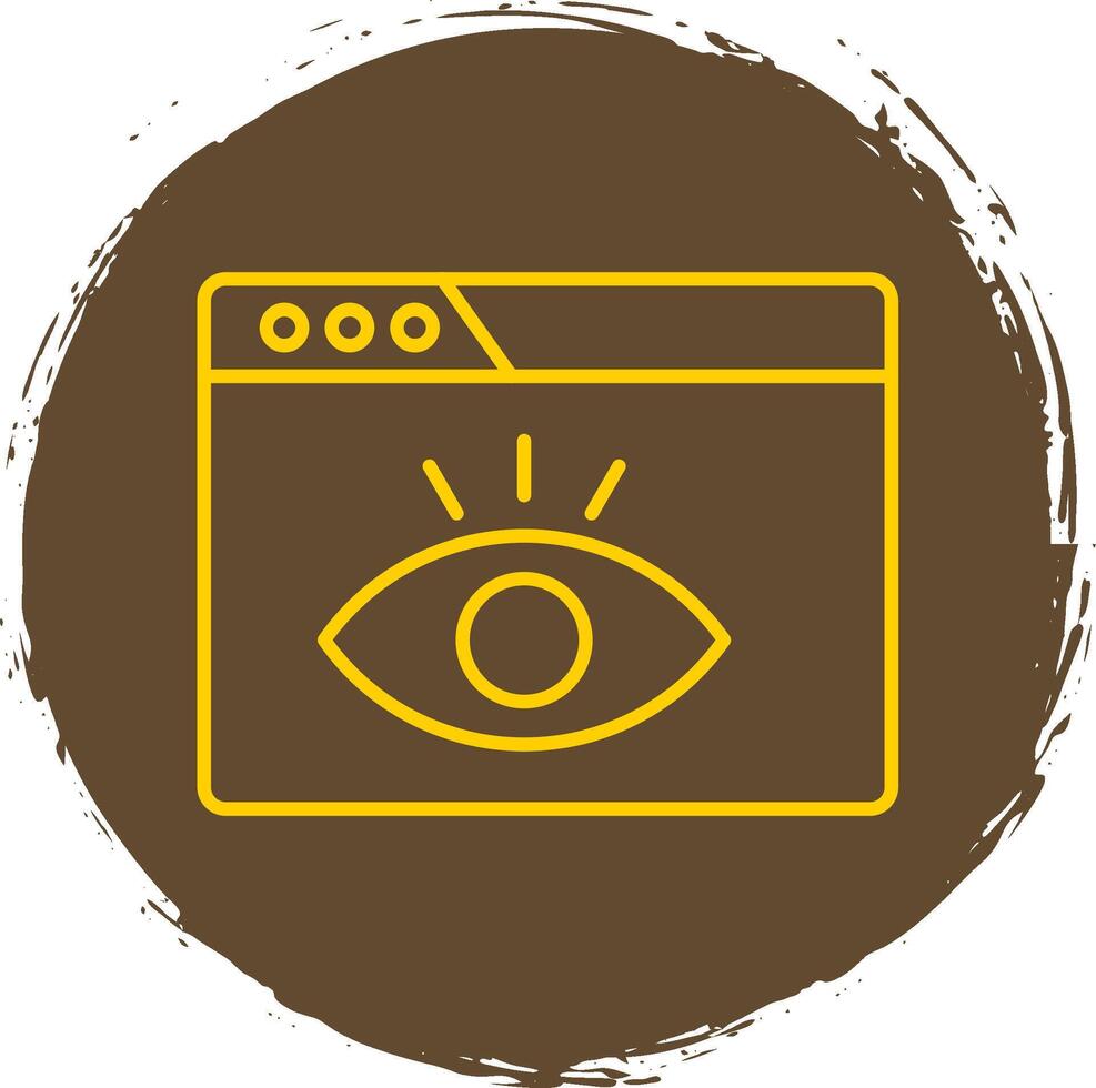 Visualization Line Circle Yellow Icon vector