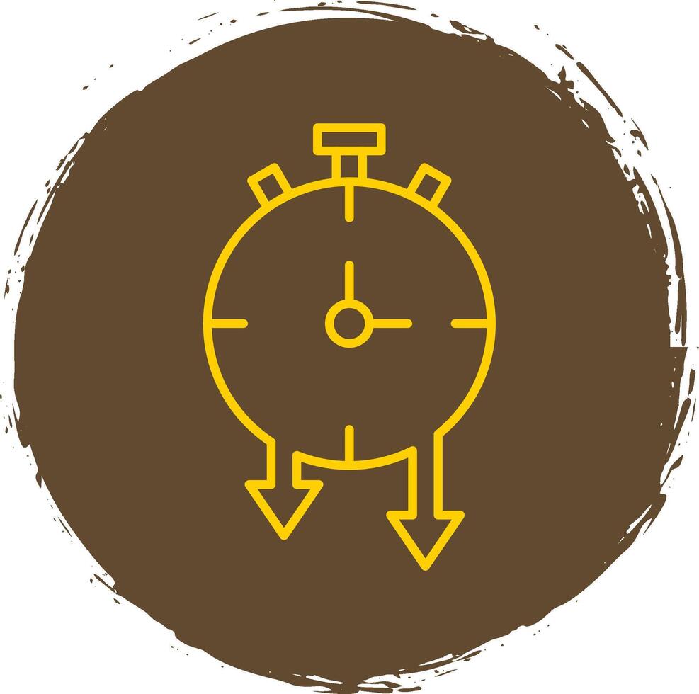 Timer Line Circle Yellow Icon vector