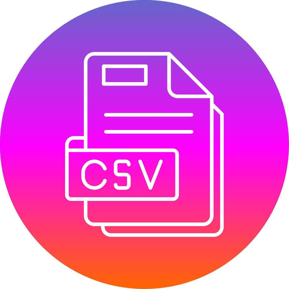 Csv Line Gradient Circle Icon vector