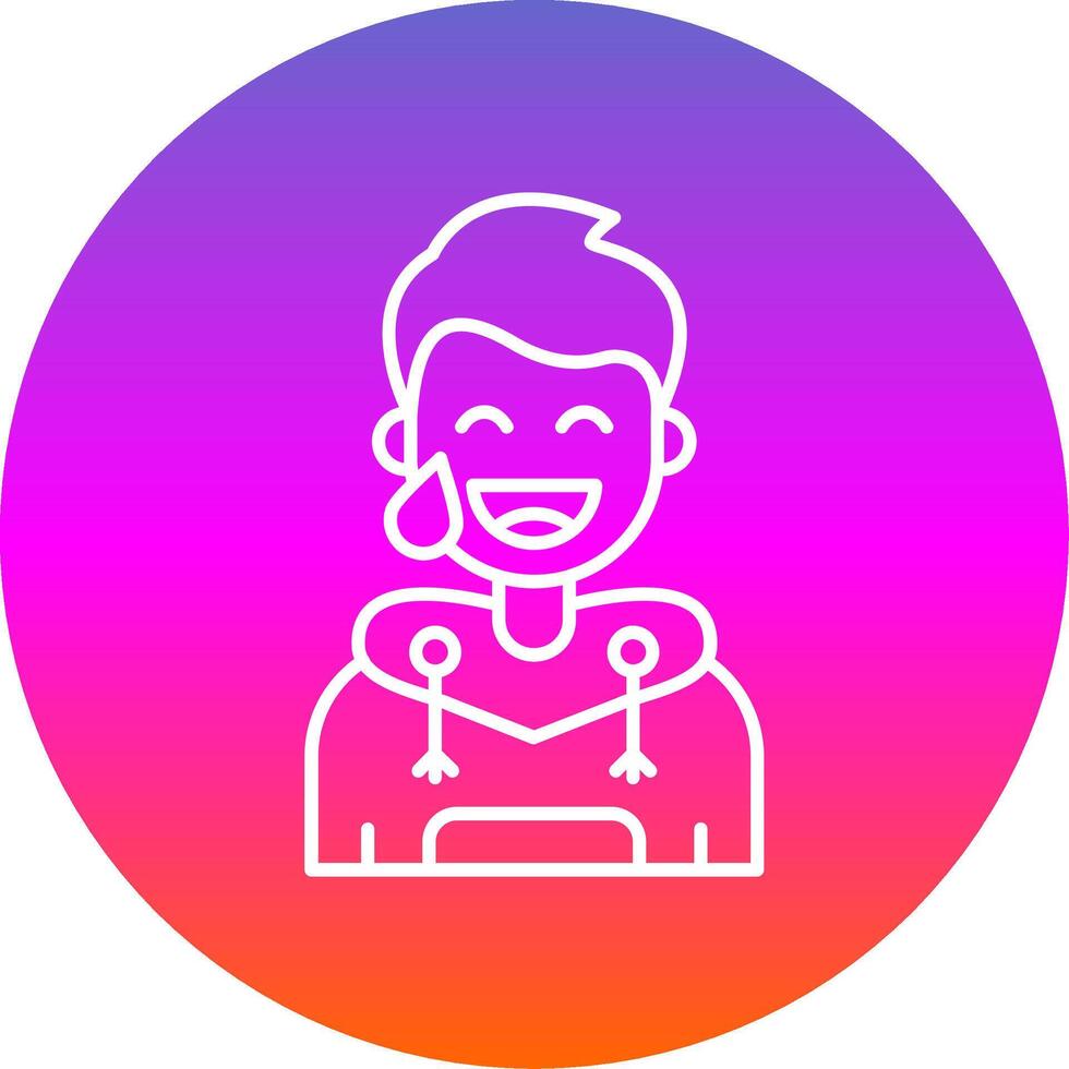 Sweat Line Gradient Circle Icon vector
