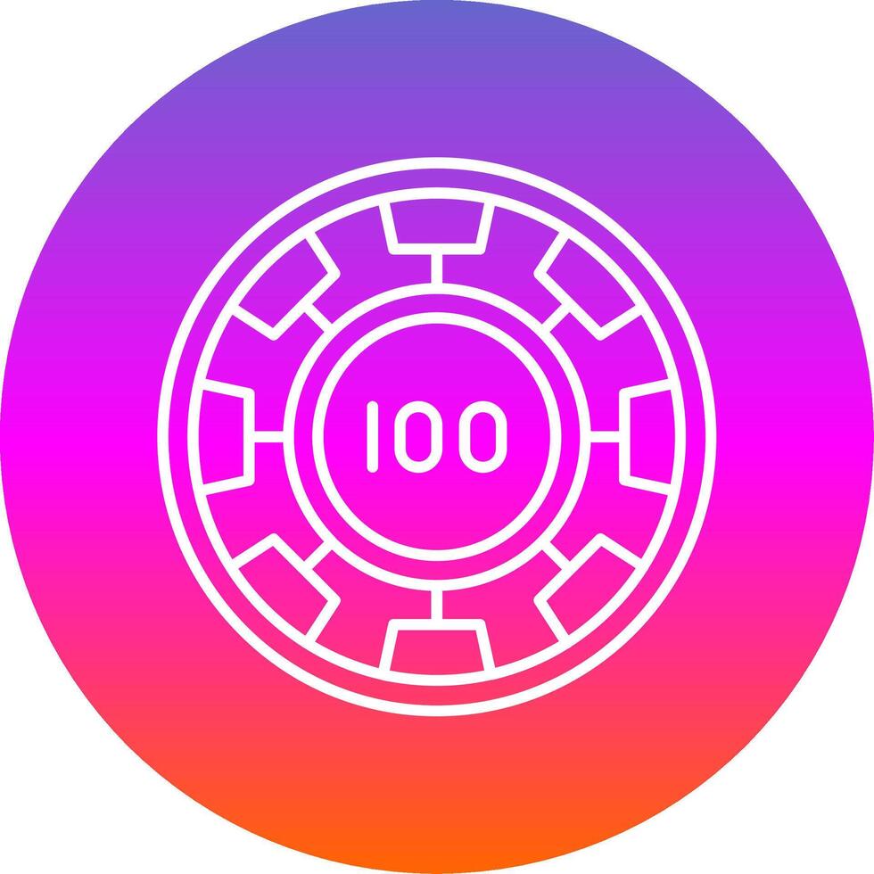 Chip Line Gradient Circle Icon vector