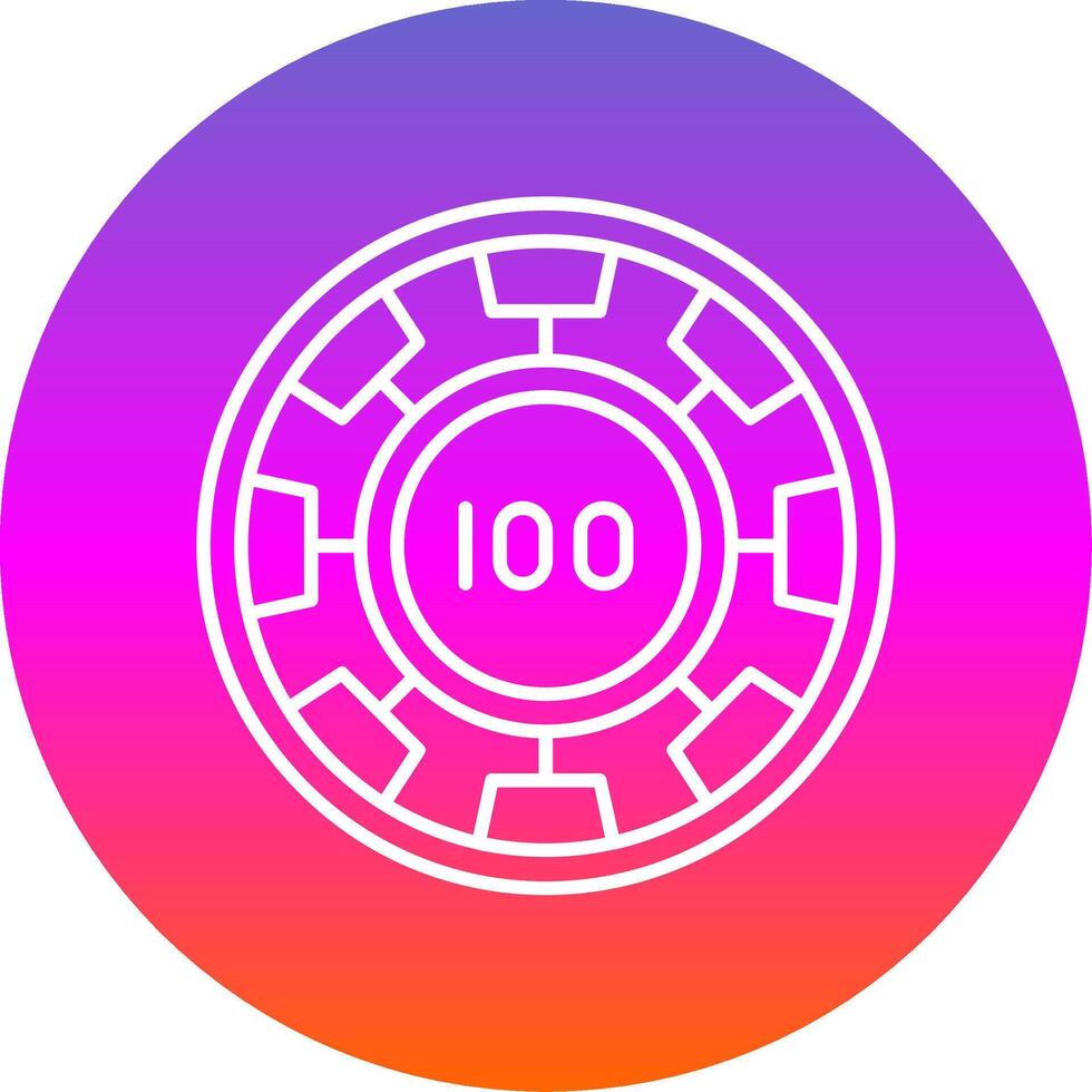 Chip Line Gradient Circle Icon vector