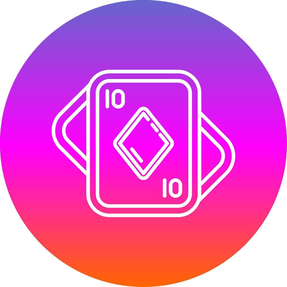 Diamonds Line Gradient Circle Icon vector