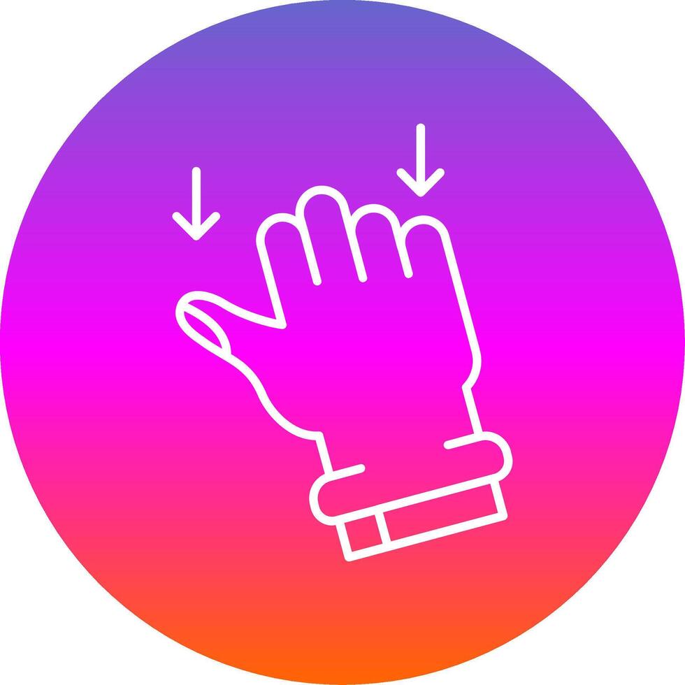 Drag Line Gradient Circle Icon vector