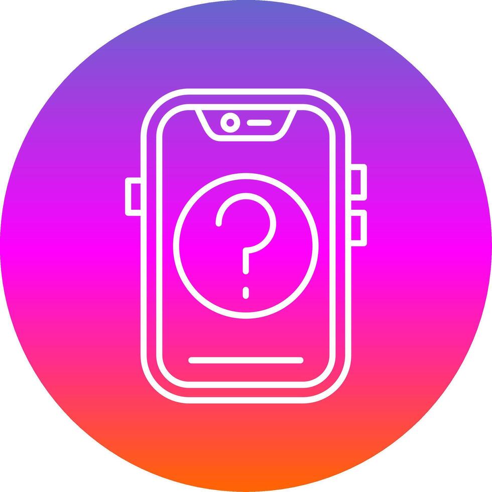 Question Line Gradient Circle Icon vector