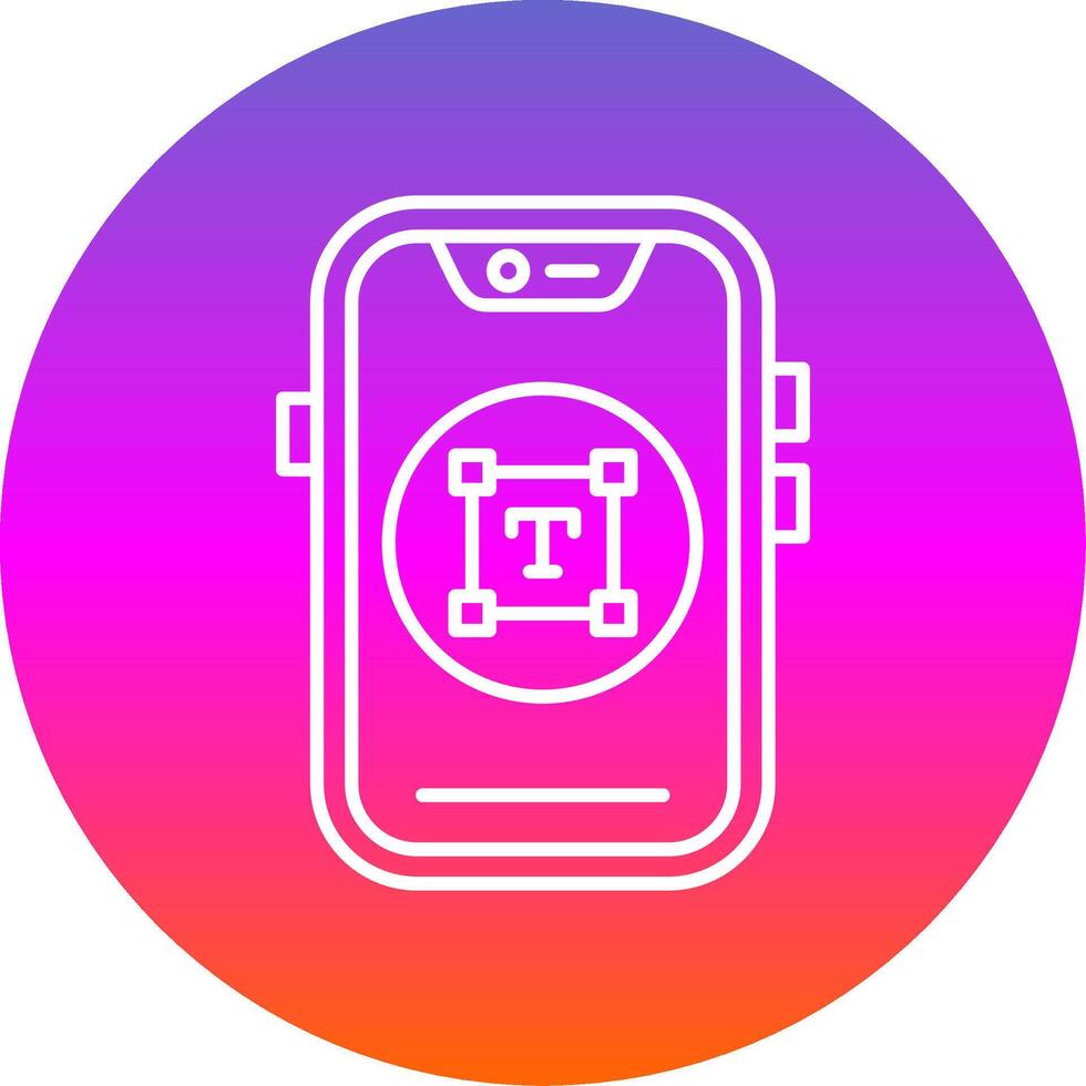 Type Line Gradient Circle Icon vector