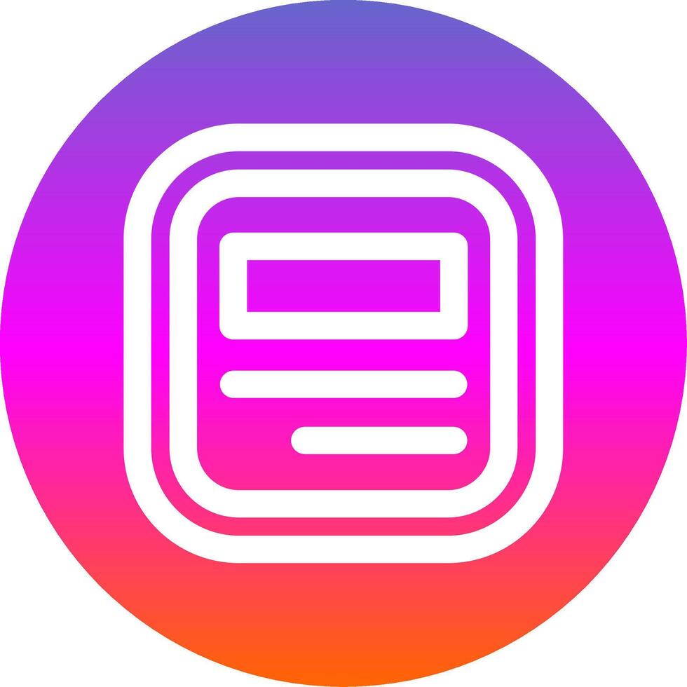 Layout Line Gradient Circle Icon vector