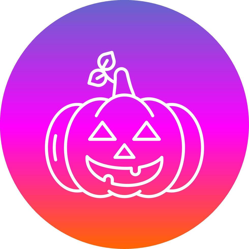 Pumpkin Line Gradient Circle Icon vector