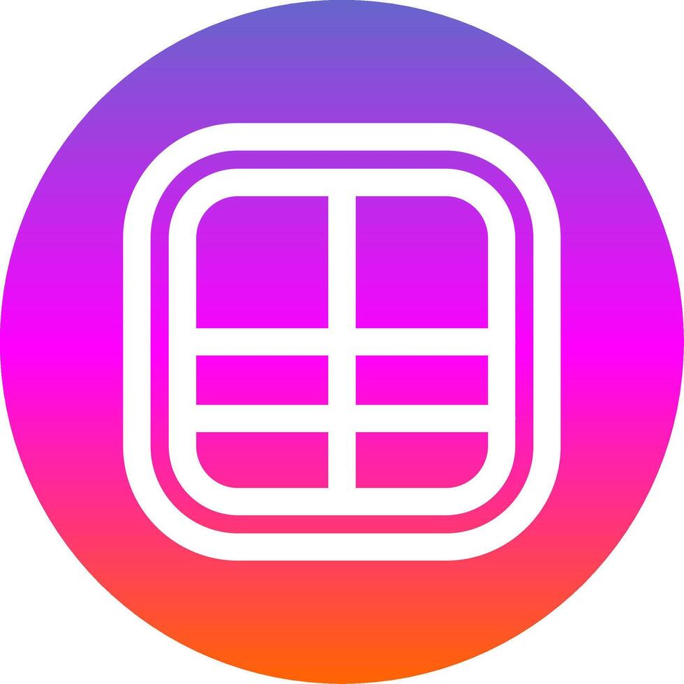 Layout Line Gradient Circle Icon vector