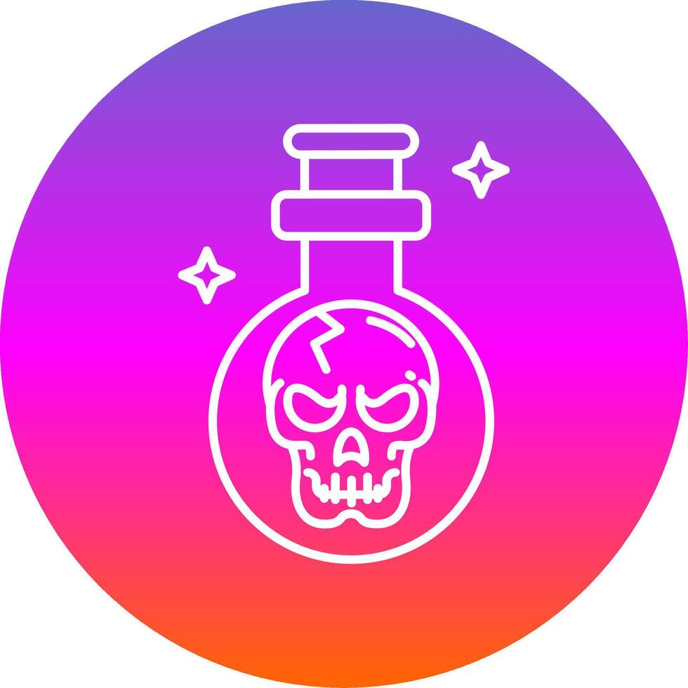 Potion Line Gradient Circle Icon vector