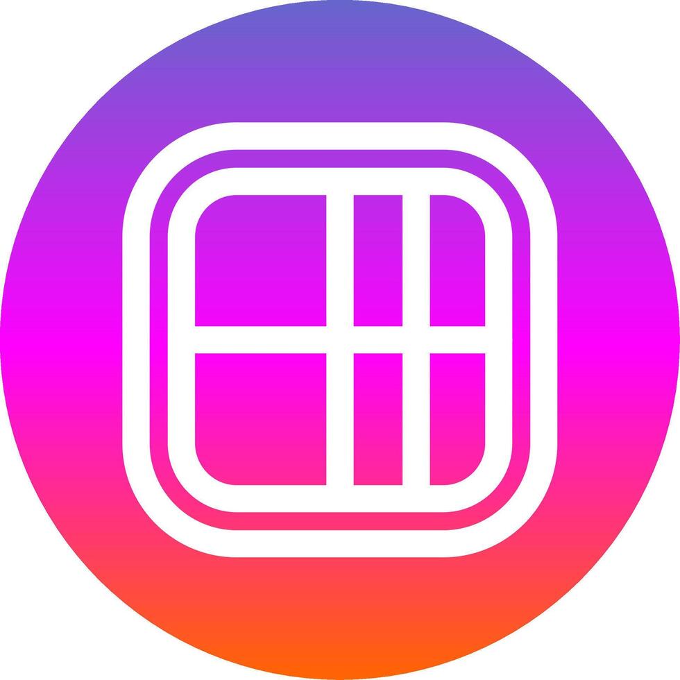 Layout Line Gradient Circle Icon vector