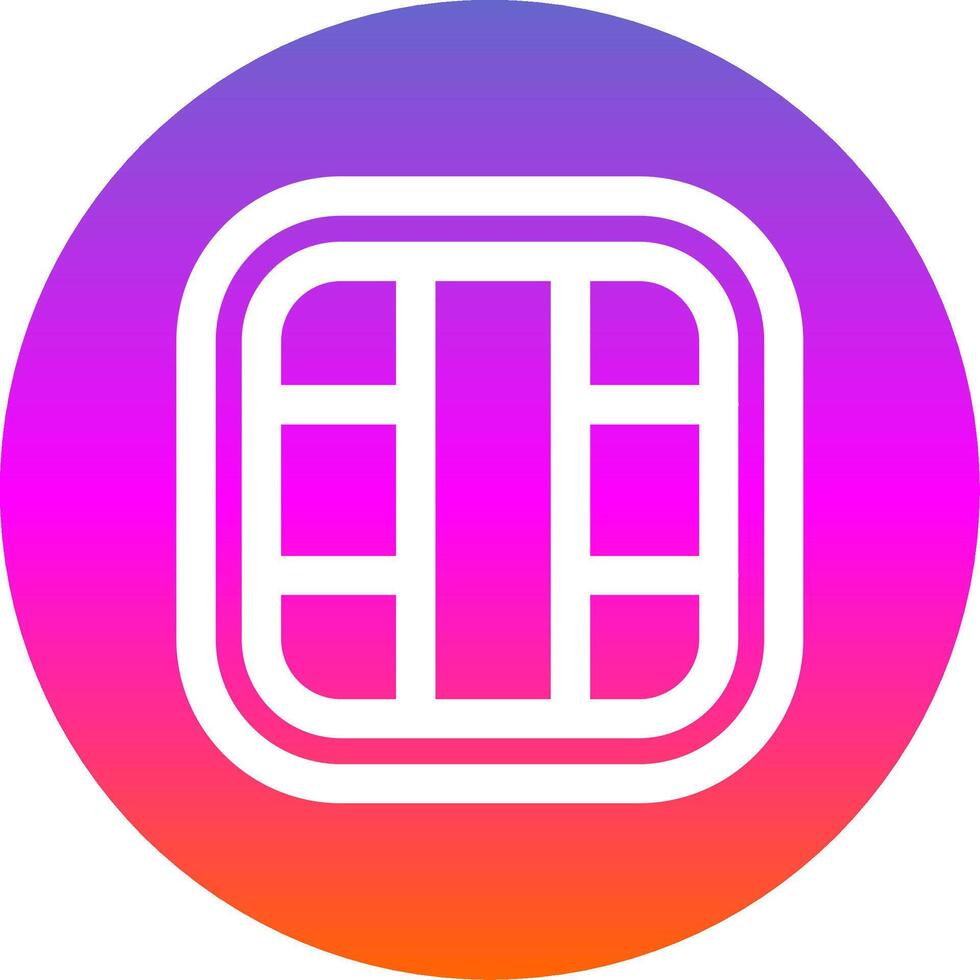 Layout Line Gradient Circle Icon vector