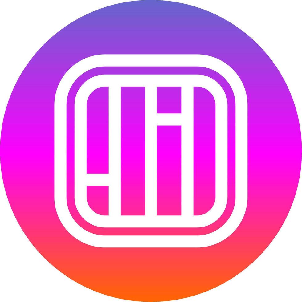 Layout Line Gradient Circle Icon vector