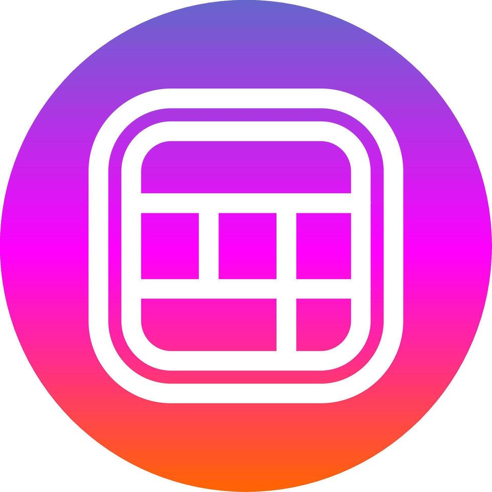 Layout Line Gradient Circle Icon vector
