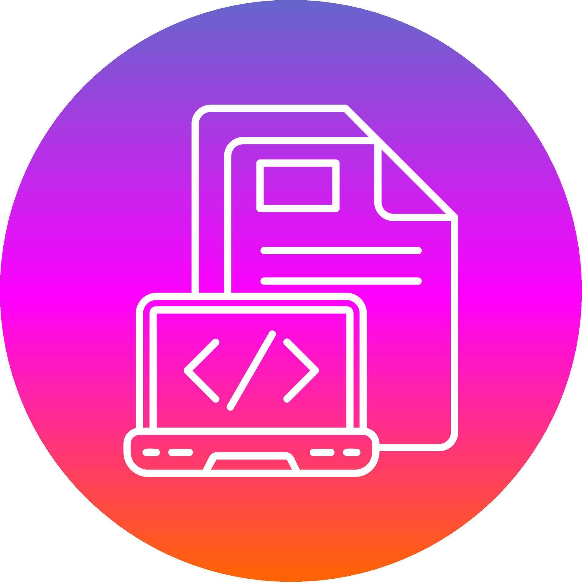 Coding Line Gradient Circle Icon 39183964 Vector Art at Vecteezy