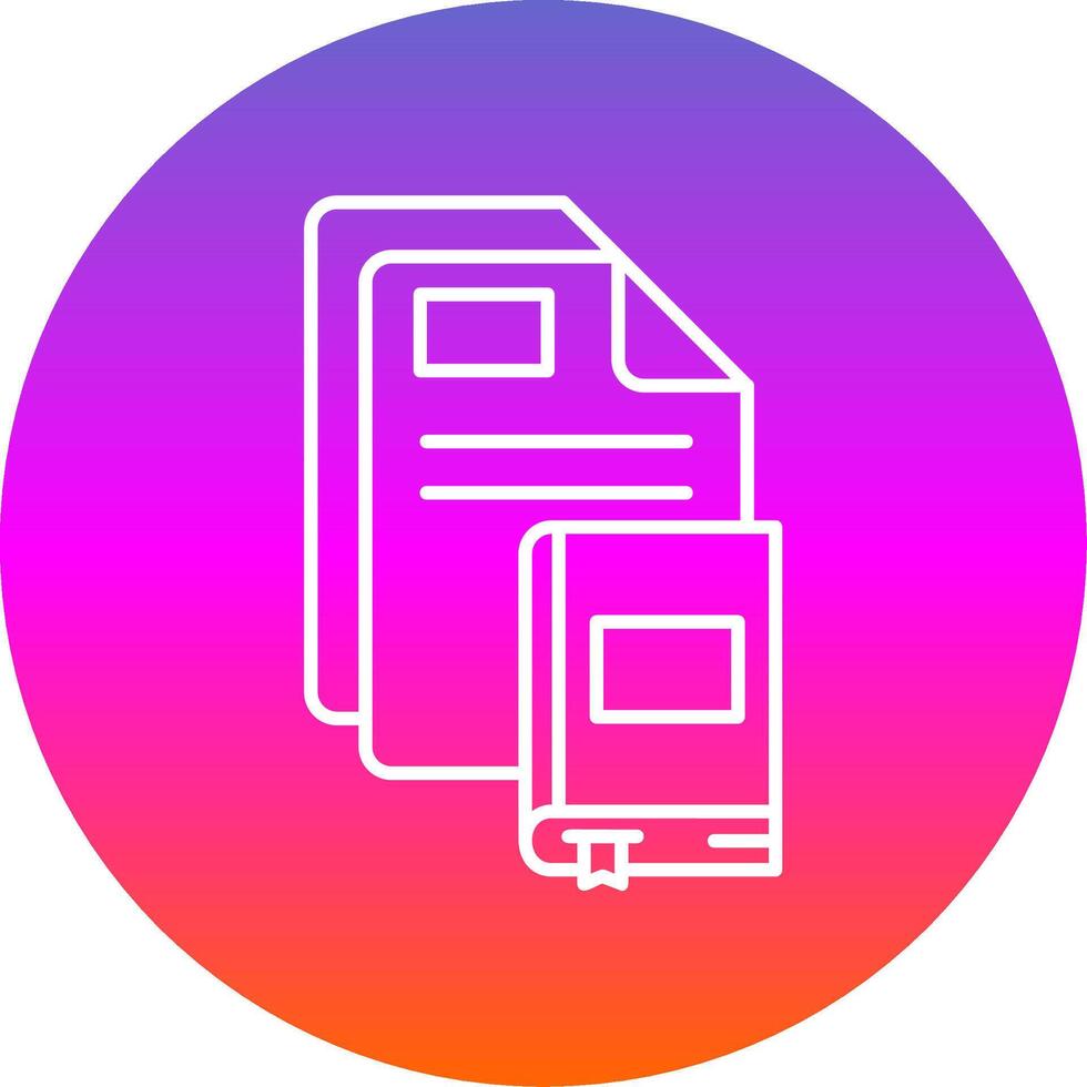 Ebook Line Gradient Circle Icon vector