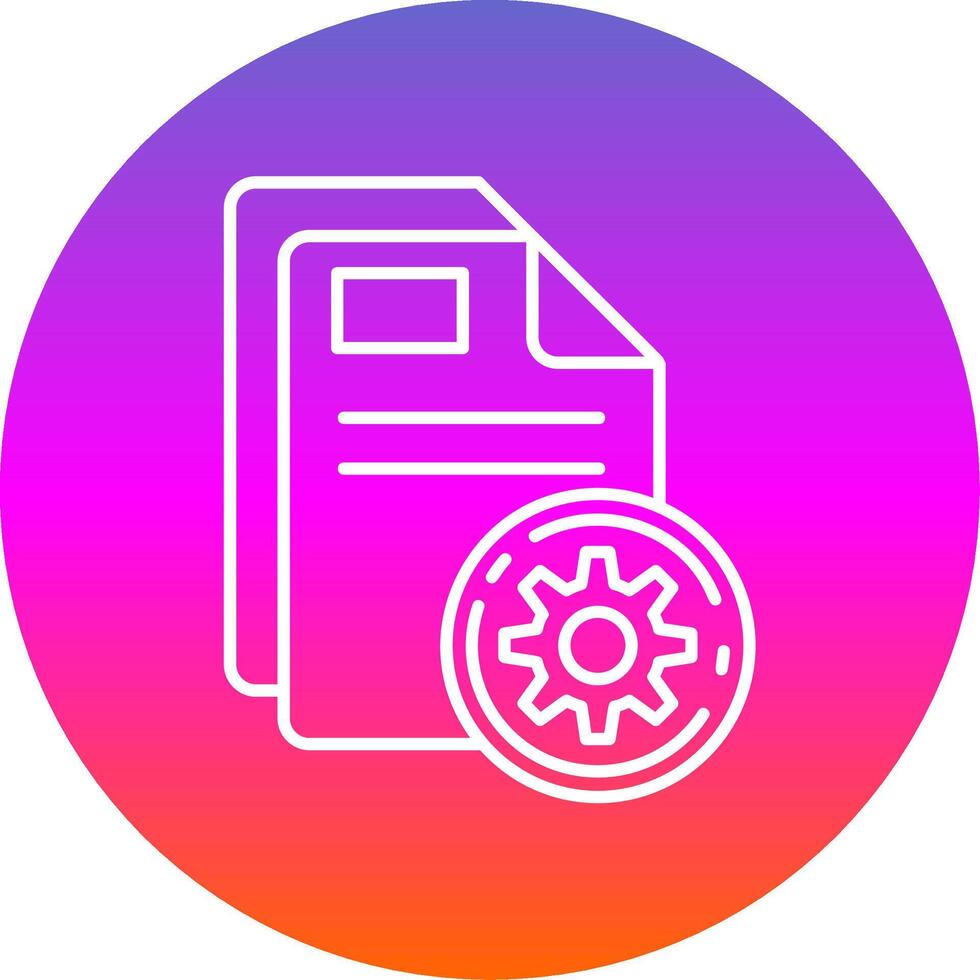 Setup Line Gradient Circle Icon vector