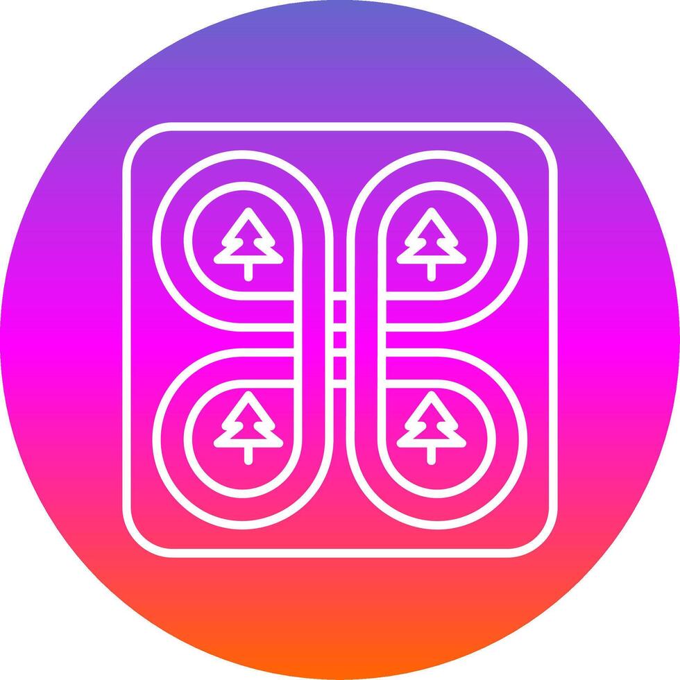 Overpass Line Gradient Circle Icon vector