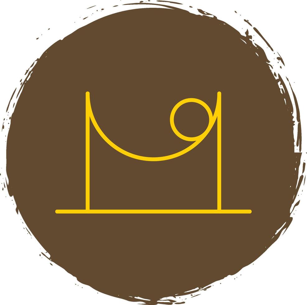 Friction Line Circle Yellow Icon vector