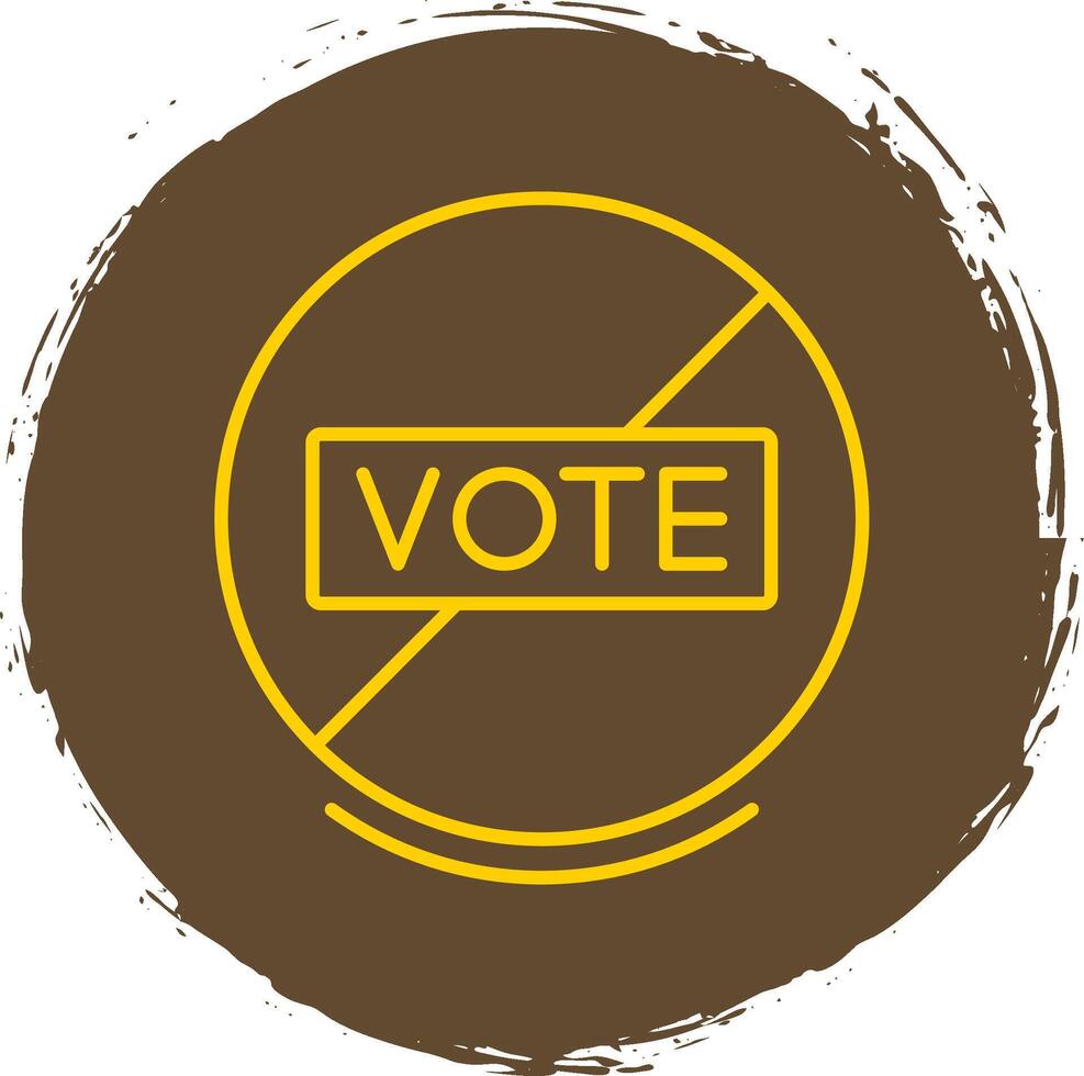 Forbidden Sign Line Circle Yellow Icon vector