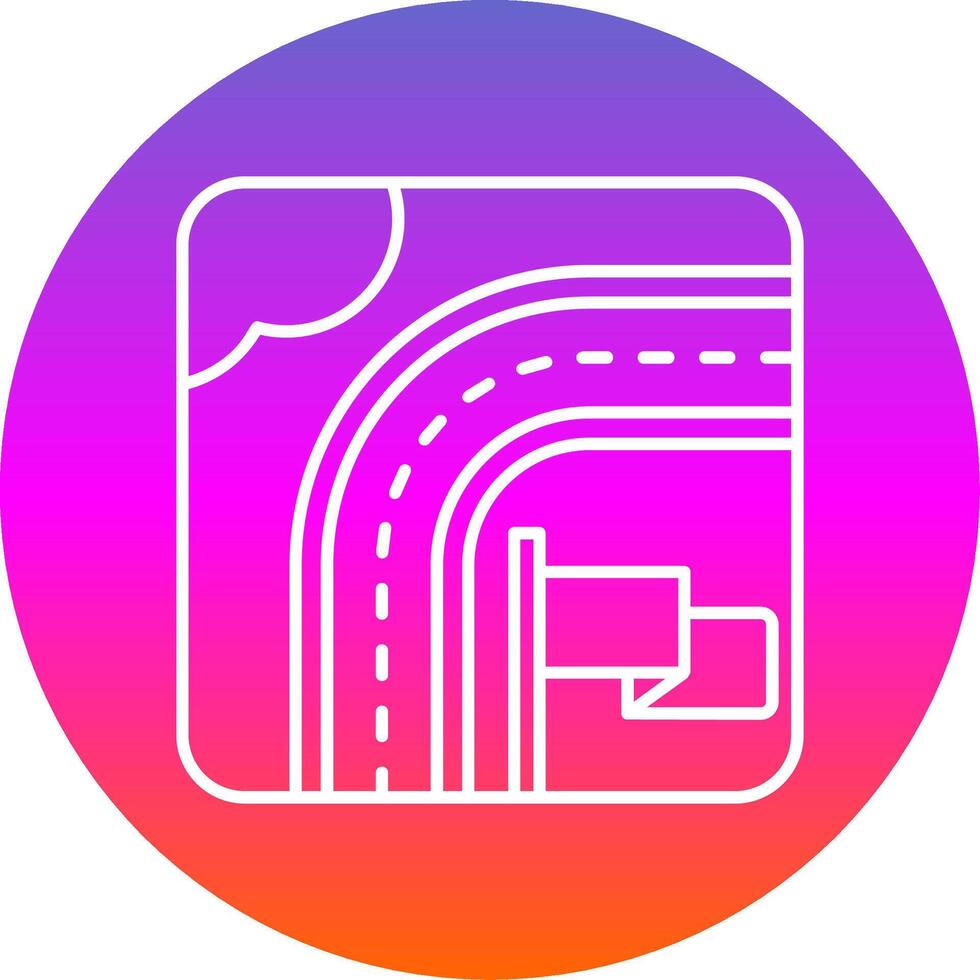 Destination Line Gradient Circle Icon vector