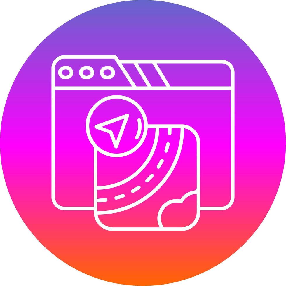 Gpu Line Gradient Circle Icon vector