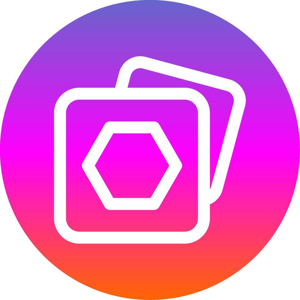 Polygon frame Line Gradient Circle Icon vector