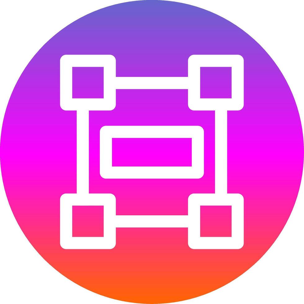 Rectangle frame Line Gradient Circle Icon vector