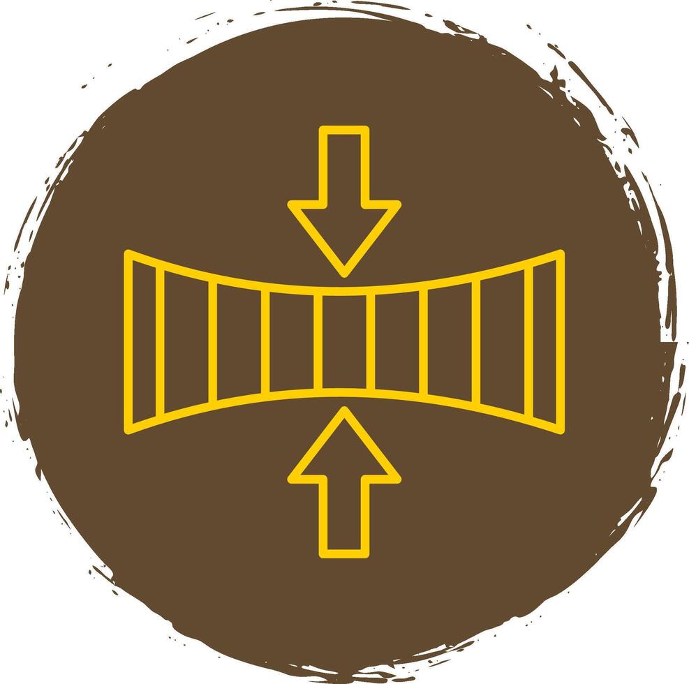 Elasticity Line Circle Yellow Icon vector