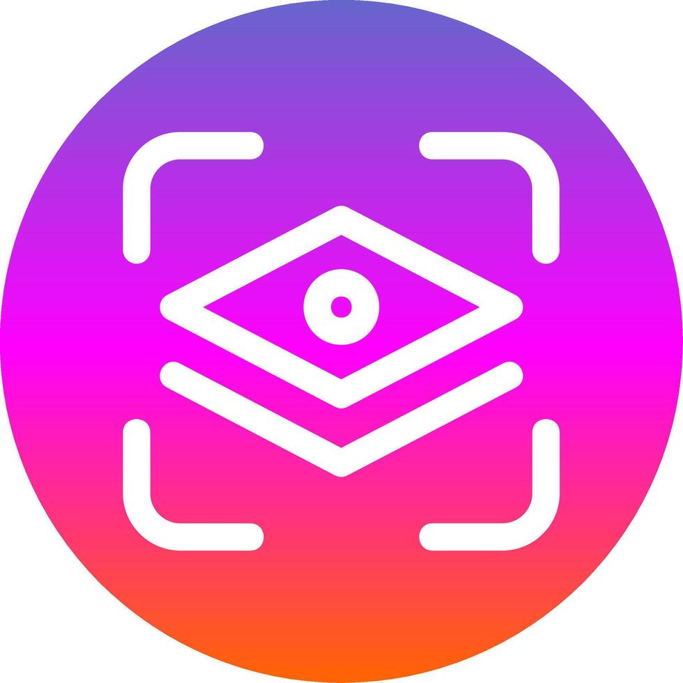 Layer mask Line Gradient Circle Icon vector