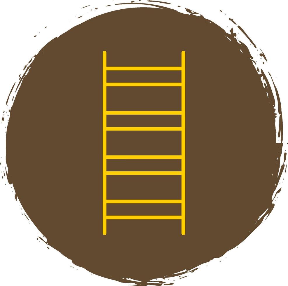 Ladder Line Circle Yellow Icon vector