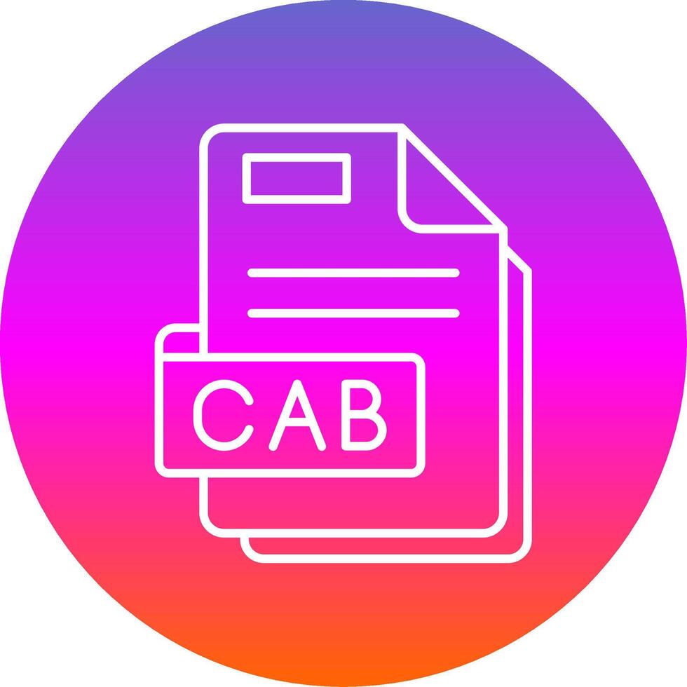 Cab Line Gradient Circle Icon vector